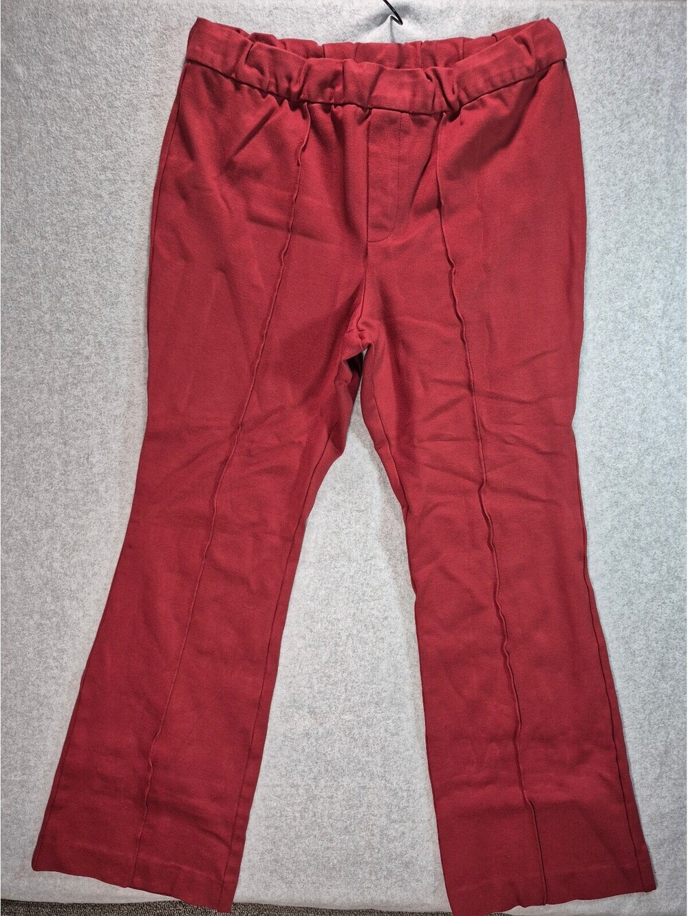 Worthington Burgundy Pull On Dress Pants Size L Straight Leg Career